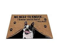 Nome Del Cane Personalizzato, My Love Dog Terrier, Non C'È Bisogno Di Bussare, So Che Sei Qui Zerbino Di Benvenuto Resistente Tappetini Porta Dingresso Confortevole Tappetino Da Bagno 40X60Cm