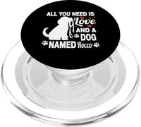 Nome del cane personalizzato Rocco Cute Dog Pet Lover PopSockets PopGrip per MagSafe