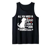 Nome del Cane Personalizzato Sasha Cute Dog Pet Lover Canotta