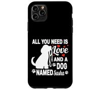 Nome del cane personalizzato Sasha Cute Dog Pet Lover Custodia per iPhone 11 Pro Max