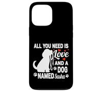Nome del cane personalizzato Sasha Cute Dog Pet Lover Custodia per iPhone 13 Pro Max