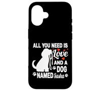 Nome del cane personalizzato Sasha Cute Dog Pet Lover Custodia per iPhone 16