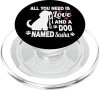 Nome del cane personalizzato Sasha Cute Dog Pet Lover PopSockets PopGrip per MagSafe
