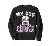 Nome del Cane Prince Personalizzato My Dog Thinks Im Cool Felpa