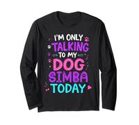 Nome del cane Simba Parlando solo con il mio cane Simba Nome Maglia a Manica
