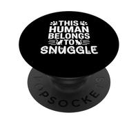 Nome del gatto Snuggle Human Belongs to Cat Name Snuggle PopSockets PopGrip Adesivo