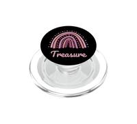 Nome del tesoro personalizzato divertente donne rosa arcobaleno tesoro PopSockets PopGrip per MagSafe