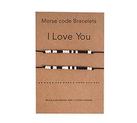 Nome Della Collana Personalizza Braccialetti per coppie Ti Simpatici regali per fidanzati da relazioni di fidanzate Braccialetti abbinati Collana Da Mamma A Figlia (Black-[, One Size)