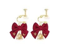 Nome Della Collana Personalizza Orecchini a campana a forma di farfalla di Natale degli orecchini di Natale per gioielli da piercing per ragazze da donna Collana Da Mamma A Figlia (B-A, One Size)