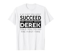 Nome Derek Funny Joke Natale Compleanno papà Uomo Padre Maglietta