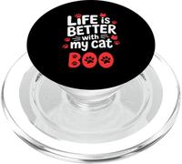 Nome gatto Boo Life Is Better With My Cat Boo PopSockets PopGrip per MagSafe