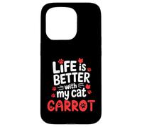 Nome gatto Carota La vita è migliore con il mio gatto Carota Custodia per iPhone 15 Pro