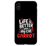 Nome gatto Carota La vita è migliore con il mio gatto Carota Custodia per iPhone XS Max