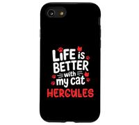 Nome gatto Ercole La vita è migliore con il mio gatto Ercole Custodia per iPhone SE (2020) / 7/8
