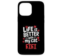 Nome gatto Fifi La vita è migliore con il mio gatto Fifi Custodia per iPhone 13 Pro Max