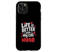 Nome gatto Hugo La vita è migliore con il mio gatto Hugo Custodia per iPhone 11 Pro