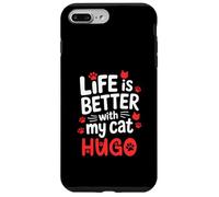 Nome gatto Hugo La vita è migliore con il mio gatto Hugo Custodia per iPhone 7 Plus/8 Plus