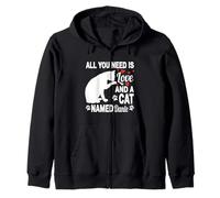 Nome Gatto Personalizzato Dante Cute Kitty Pet Amante Felpa con Cappuccio