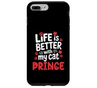 Nome gatto Prince Life Is Better With My Cat Prince Custodia per iPhone 7 Plus/8 Plus