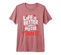 Nome Gatto Vinnie Life Is Better with My Cat Vinnie Maglietta Premium
