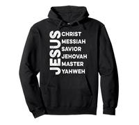 Nome Gesù Cristo Messia Retior Geova Maestro Yahweh Felpa con Cappuccio