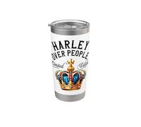 Nome Harley Regalo di Compleanno Divertente Harley Sopra Persone Corona Bicchiere termico in acciaio inox doppia parete