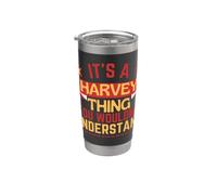 Nome Harvey Divertente per Harvey Bicchiere termico in acciaio inox doppia parete