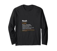 Nome Noah Personalizzabile con Scritta Man Definition Maglia a Manica