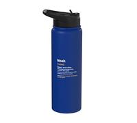 Nome Noah personalizzabile con scritta "Man Definition" Stainless Steel Insulated Water Bottle