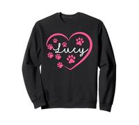 Nome per Cani I Love Lucy A Love Forever Heart Dog Paw Felpa