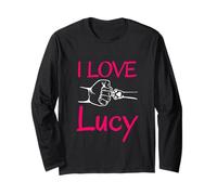 Nome per Cani I Love Lucy A Love Forever Heart Dog Paw Maglia a Manica