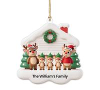 Nome personalizzabile Cartone animato Alce Appeso Per Finestra di Casa Personalizzato Albero di Natale Appeso Casa Vacanza Decorazione Personalizzata Nome Ornamento di Natale Regali Per Famiglia