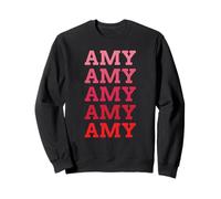 Nome Personalizzato Amy Amy Amy Vintage Felpa