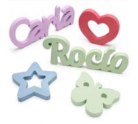 Nome personalizzato decorativo per la cameretta dei bambini, regalo per neonati, ragazzi e ragazze, decorazione per scaffali, comò e scrivanie, statuetta decorativa inclusa (da 7 a 10 lettere)