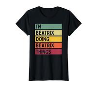 Nome Personalizzato Divertente I'm Beatrix Doing Beatrix Things Maglietta con Stampa Grafica Economica, Donna, Nero, M