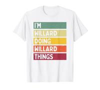 Nome Personalizzato Divertente I'm Willard Doing Willard Things Maglietta con Stampa Grafica Economica, Uomo, Bianco, S