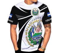 Nome Personalizzato El Salvador Tee T Shirt Maglietta Uomo Manica Corta Magliette Basic Casual Maglietta T-Shirt per Sport Palestra Bodybuilding M
