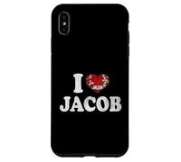 Nome personalizzato Jacob I love Jacob vintage Custodia per iPhone XS Max