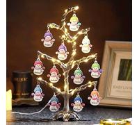 Nome personalizzato Metal Christmas Snowman Tree Light Famiglia personalizzata Famiglia LED Snowman Tabletop Metal Christmas Tree Lamp Decoration Regali per Faamily Nana Mom nonna