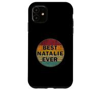 Nome personalizzato Natalie I love Natalie Retro Vintage Style Custodia per iPhone 11