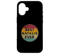 Nome personalizzato Natalie I love Natalie Retro Vintage Style Custodia per iPhone 16