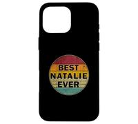 Nome personalizzato Natalie I love Natalie Retro Vintage Style Custodia per iPhone 16 Pro Max