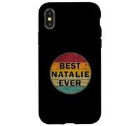 Nome personalizzato Natalie I love Natalie Retro Vintage Style Custodia per iPhone X/XS