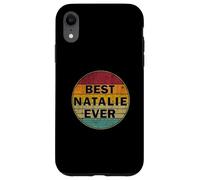 Nome personalizzato Natalie I love Natalie Retro Vintage Style Custodia per iPhone XR