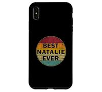 Nome personalizzato Natalie I love Natalie Retro Vintage Style Custodia per iPhone XS Max