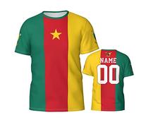 Nome Personalizzato Numero Camerun Bandiera Emblema Tee T Shirt Tshirt Manica Corta Magliette Basic Casual Maglietta T-Shirt per Hip-Hop Bodybuilding Palestra XL