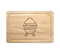 Tagliere In Legno Rectangolare Personalizzato Con Nome E Messaggio Per BBQ