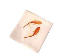 Nome personalizzato ricamato Koi Fish fazzoletto di cotone, buona fortuna, regalo di compleanno