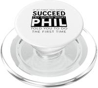 Nome Phil divertente scherzo Natale compleanno papà uomo padre PopSockets PopGrip per MagSafe