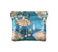 (nome) Portamonete da donna in pelle piccolo portafoglio impermeabile Organizzazione sacchetti per le donne, Cena a lume di candela, colore blu, 1 size